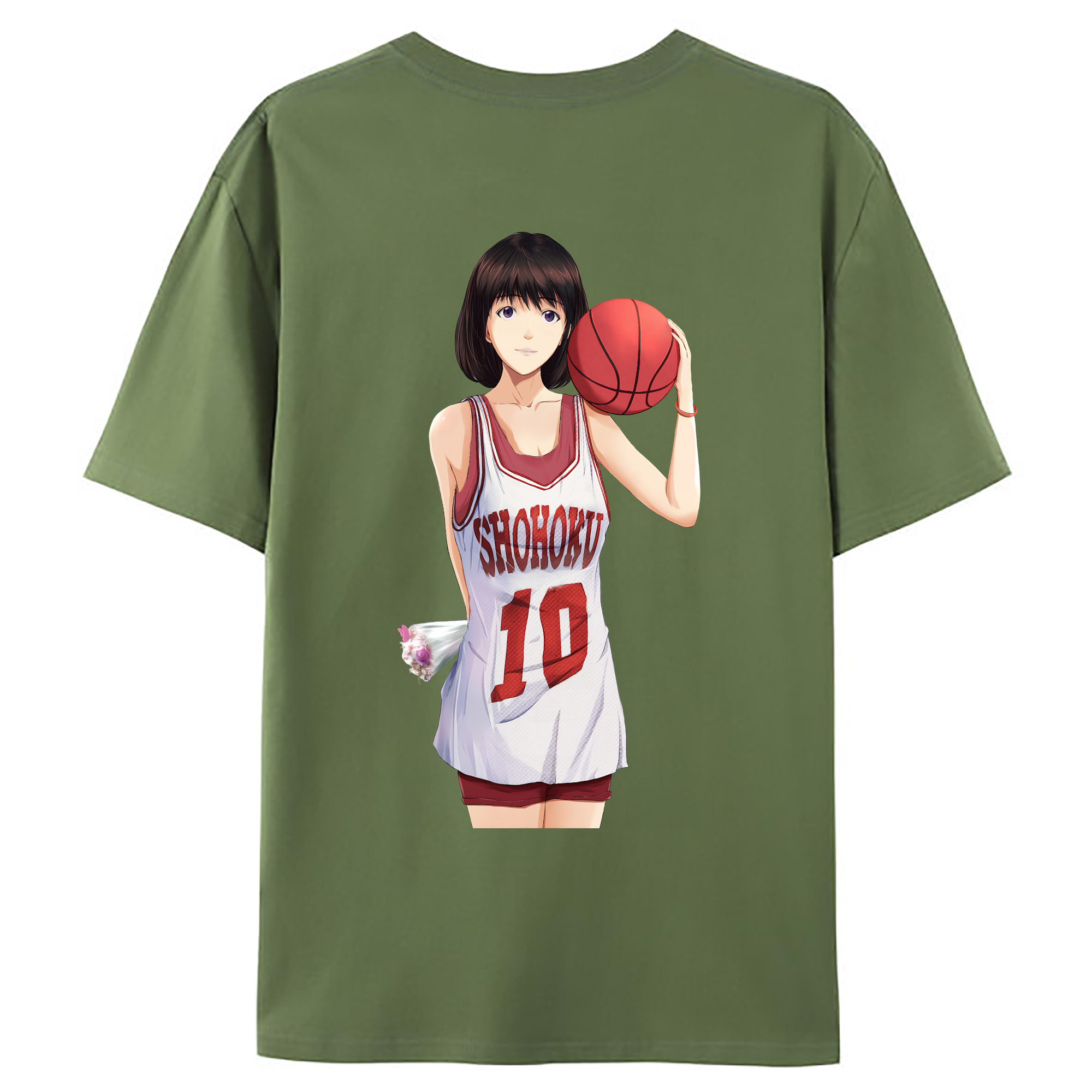 （画像用） SLAM DUNK／スラムダンク 綿100％ メンズ半袖Tシャツ（バックプリント） 通気性